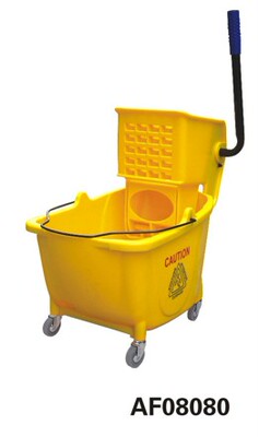 单桶榨水车白云AF08080洗地拖桶32升墩布酒店挤水桶拖把桶挤水车