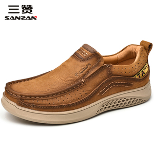 户外潮流软底休闲皮鞋