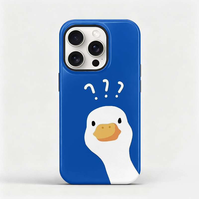 疑问大鹅适用iphone17promax手机壳苹果16plus磁吸软壳华为pura80ultra个性vivox300壳oppox9套小米17三星s26
