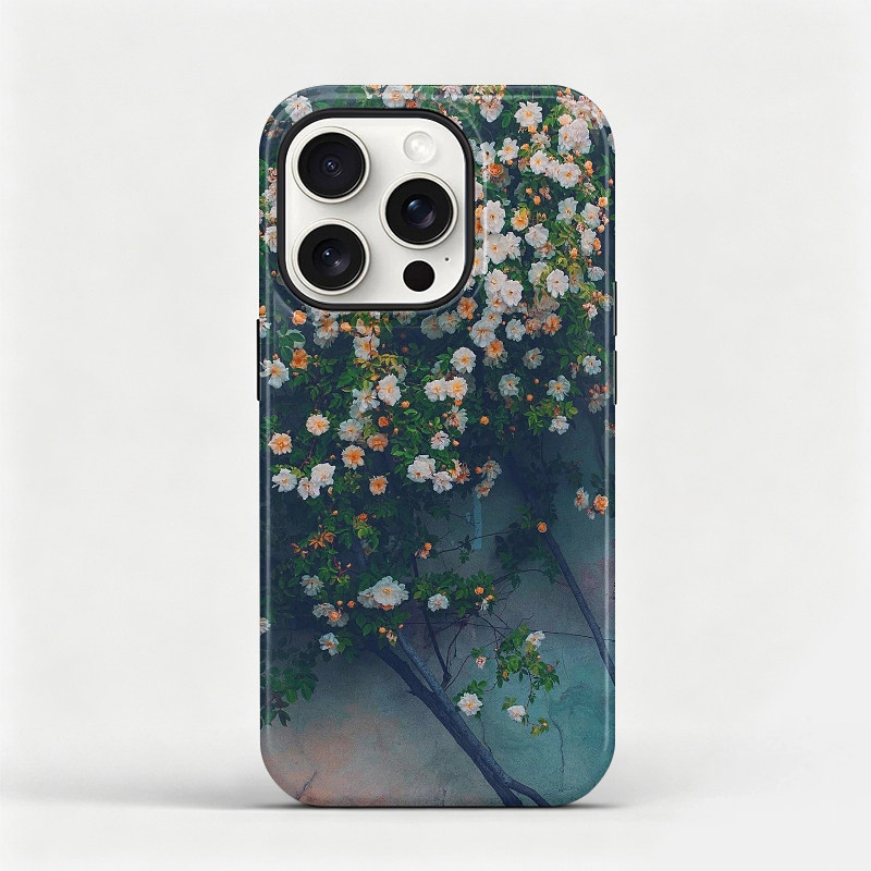 小白花适用苹果17手机壳iphone16plus磨砂软壳15promax全包防摔套少女感14轻奢文艺壳13高级感小众保护套12壳