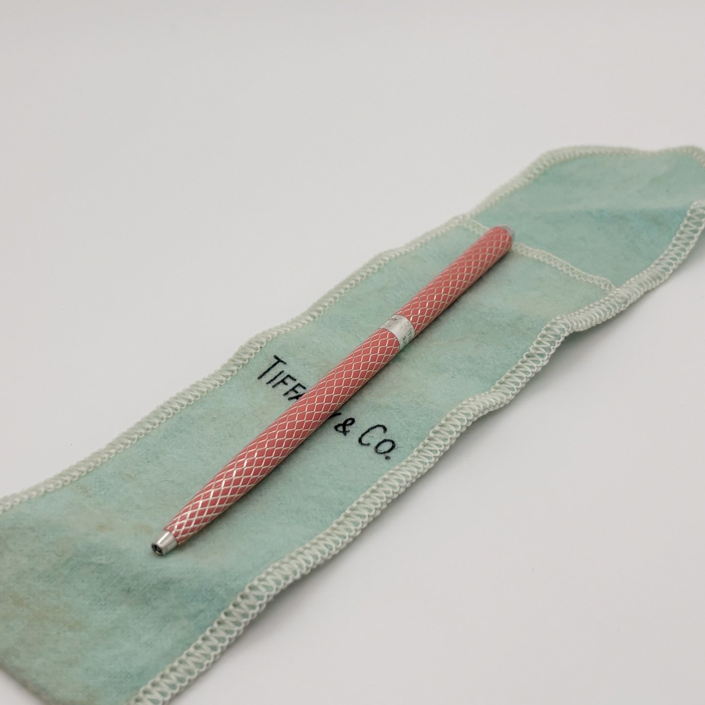 稀有绝版老款80年代TIFFANY蒂芙尼德国产粉色珐琅漆925纯银圆珠笔,文具电教/文化用品/商务用品,圆珠笔,淘宝优惠券,粉丝福利购,淘宝优惠卷