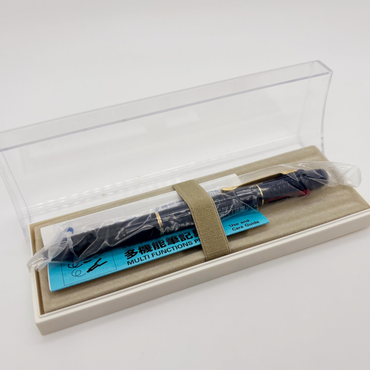 绝版老款日本PILOT百乐MIDY蓝色大理石纹2+1多功能0.5自动铅笔