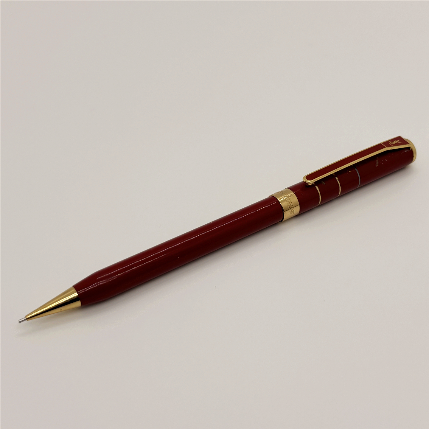 二手老款90年代日本YSL圣罗兰金属按压出芯自动铅笔0.5mm
