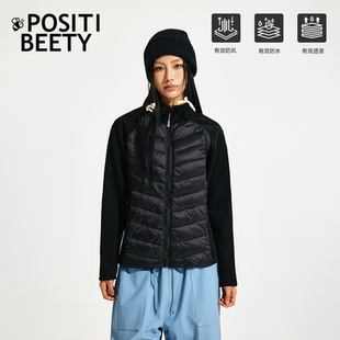 Positibeety滑雪羽绒内胆户外运动保暖女秋冬外套中间层修身打底