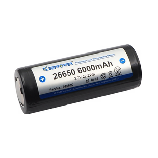高容量 Keeppower 26650 6000mAh 3.7v强光手电筒 电池  P2660C