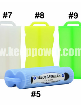 Keeppower 6色 2* 18650 电池保护套 硅胶套 防护套 电池包装盒S2