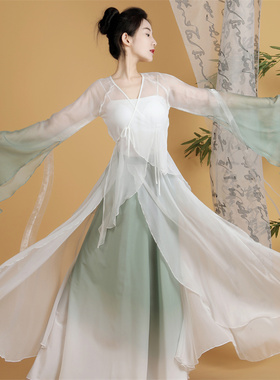 古典舞蹈服装女仙气飘逸中国风纱衣练功服古风演出服2024新款成人