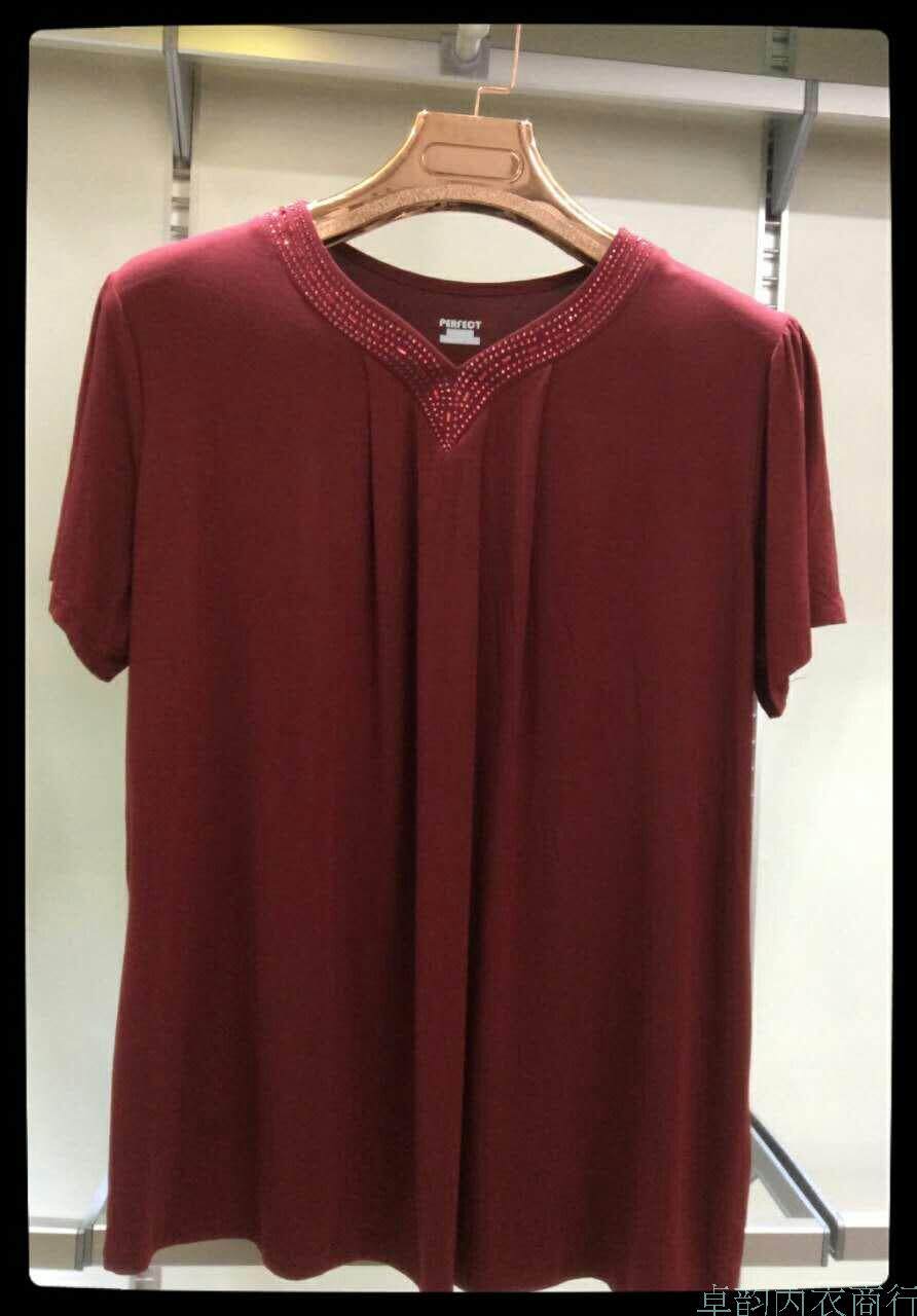 中年女衣服夏季中老年女装短袖妈妈装T恤加肥加大码宽松短款上衣