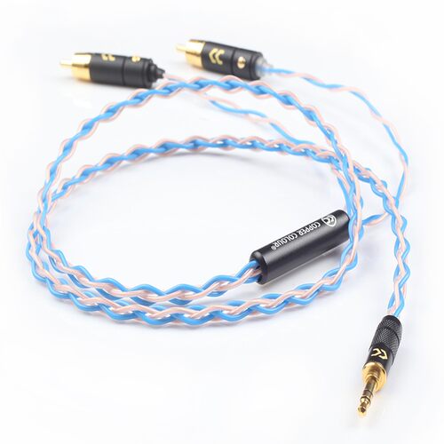 Copper Colour/铜彩 MAX3.5mm转双RCA一分二音频线音响线发烧纯铜