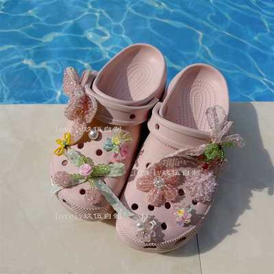 实拍现货小众设计百搭鞋花