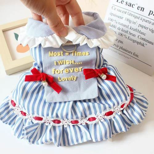 宠物狗狗猫咪在逃公主裙比熊泰迪小型犬可爱保暖加厚秋冬棉服裙子