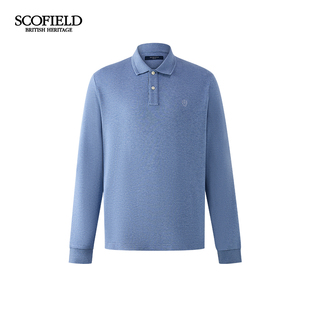 棉质简约POLO衫 SCOFIELD男士 商务休闲长袖 秋季 新款