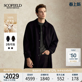都市中长款 时尚 翻领羊毛混纺毛呢大衣 25年秋冬新品 SCOFIELD男装
