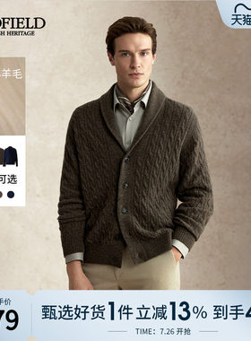 100%羊毛针织开衫外套