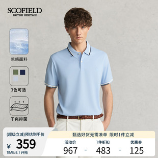 凉感抗菌 24年夏季 SCOFIELD 男 翻领t恤休闲舒适短袖 多色POLO衫