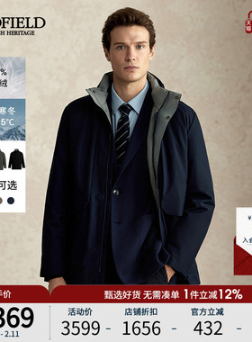 【防水】SCOFIELD男装冬季新款90蓬松鹅绒保暖立领简约羽绒服