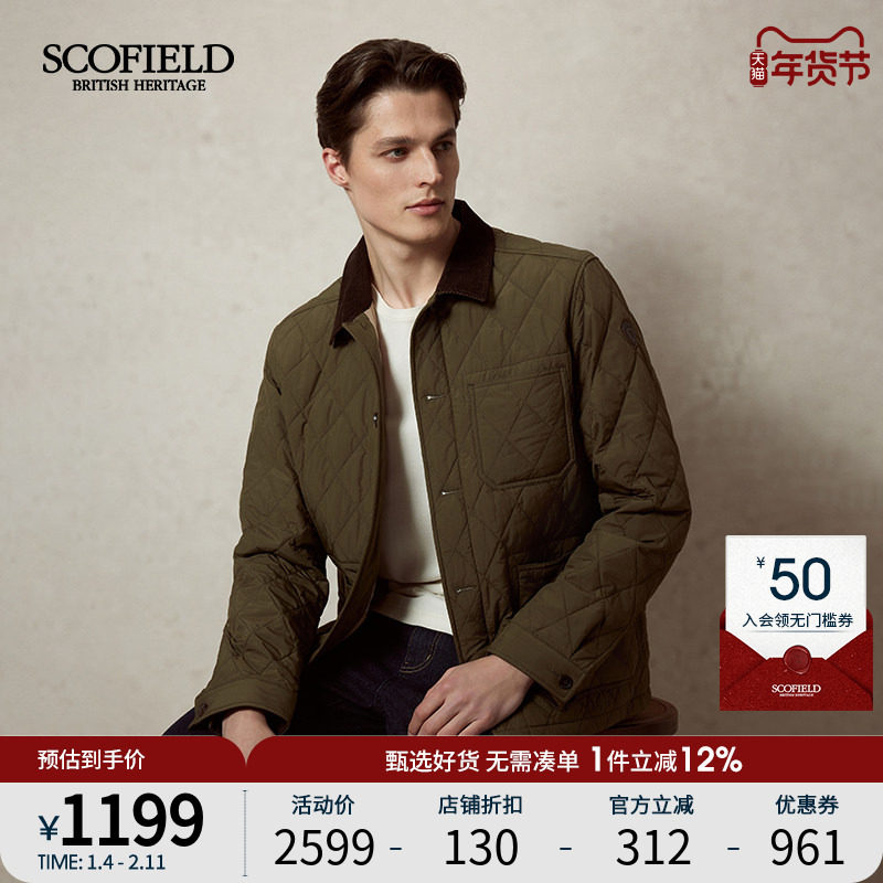 SCOFIELD男装25年春季新款衬衫式夹克工装时尚休闲简约棉服外套