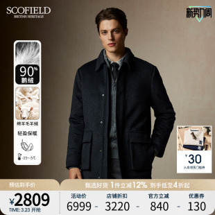 鹅绒 廓形毛呢外套商务时尚 SCOFIELD男士 新款 羽绒服 24年冬季