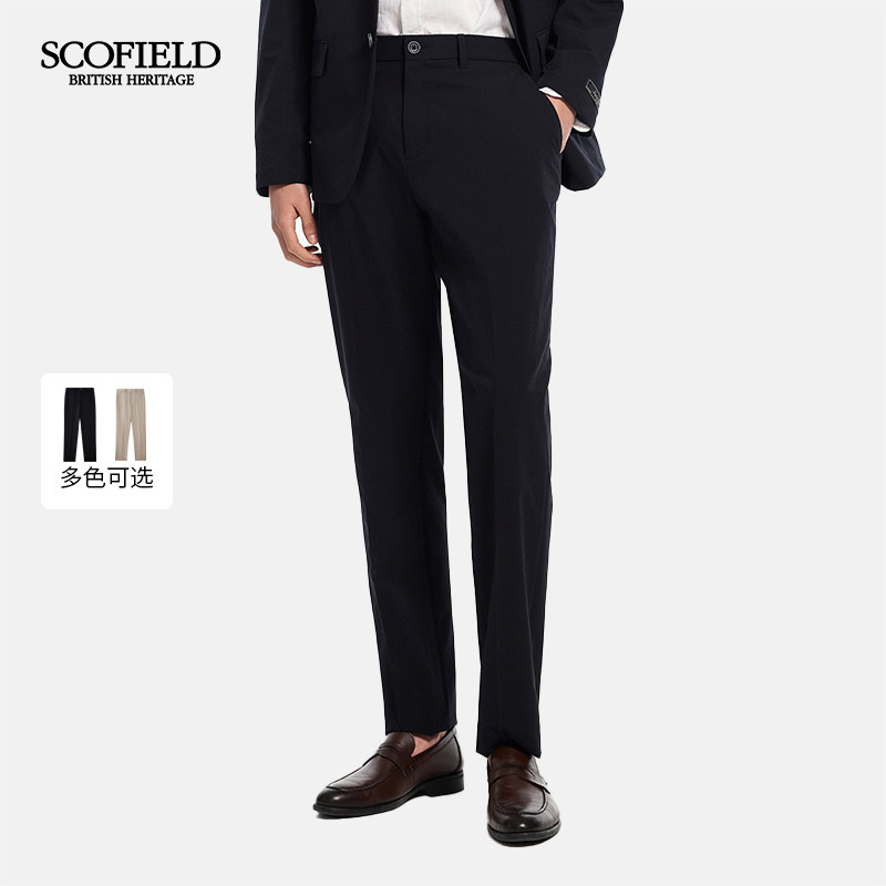 SCOFIELD男装26年新品商务通勤长裤宽松直筒显瘦休闲裤男图片