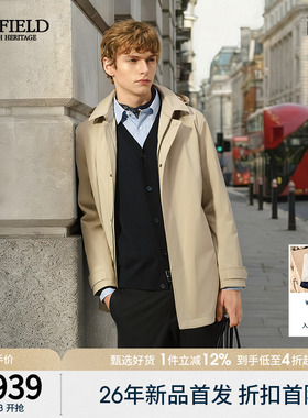 【三防】SCOFIELD男装26年春夏新品通勤中长款风衣外套
