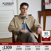 SCOFIELD男装 风衣 复古英伦宽松休闲外套通勤中长款 25年秋季 新款