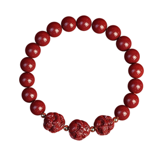 保真朱砂手串女猴鼠龙生肖三合手链男本命年属猪兔羊牛蛇鸡虎马狗