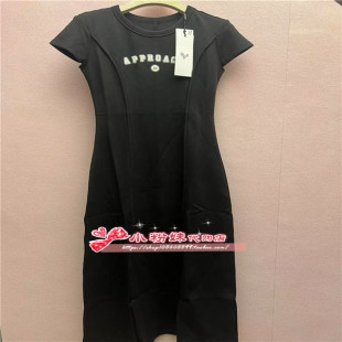 A3FAE2121女装2024夏带袖套针织连衣裙A3FAE212189