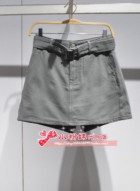 A3HBF2421 女装2025夏专柜正品新款牛仔中短裤A3HBF242144-499