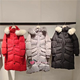 毛領(lǐng)長款 現(xiàn)貨A1ACD4451太平鳥女2023冬專柜正品 羽絨服A1ACD4451