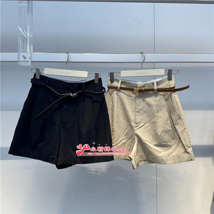 A1GCE2204女装 A1GCE220489 2024夏天丝翻边中短裤