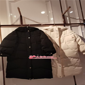 A1ACE4519女装2024冬专柜正品连帽泡泡袖长款面包服A1ACE451931