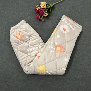 女加厚 保暖珊瑚绒纯色加肥加大睡裤 冬季 三层加厚加绒女士夹棉睡裤