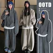 2025新款 套装 时尚 孕妇秋装 洋气时髦上衣连帽卫衣休闲秋冬款 两件套