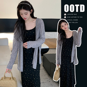 春款 孕妇春装 时尚 2026新款 孕妈穿搭碎花连衣裙洋气时髦两件套 套装