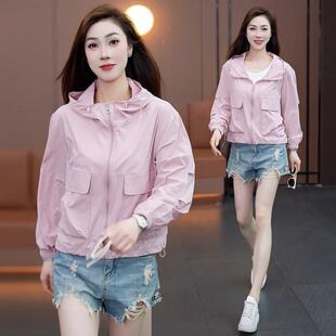 167-752夏个季冰丝防晒外套女小款子显高款透气防薄紫外线防晒衣