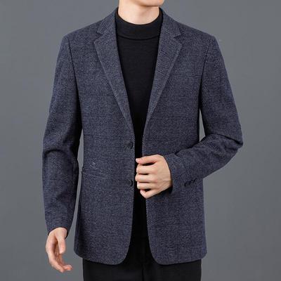 品牌高质2921-E士男商务休闲羊毛品修西装秋冬季新款单西身西服外