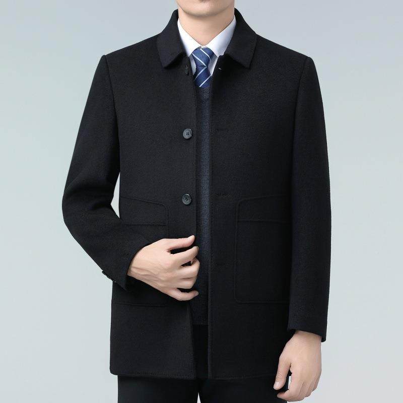 冬季双面呢羊绒大衣男绒中长款羽胆内中年爸爸羊毛Y6808-NN呢子外,男装,毛呢大衣,淘宝优惠券,粉丝福利购,淘宝优惠卷