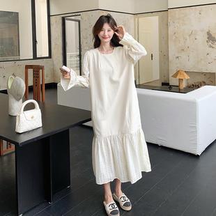 减龄百法式 连B157FN87衣裙女款 新春装 爆款 镂空刺秋绣拼接搭连衣 款