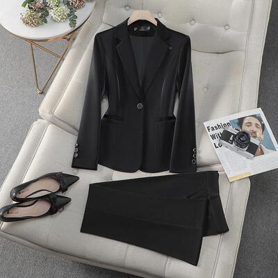 白色正人装西服套YSY-8639装质女职业春秋季新款气身女神范主修持