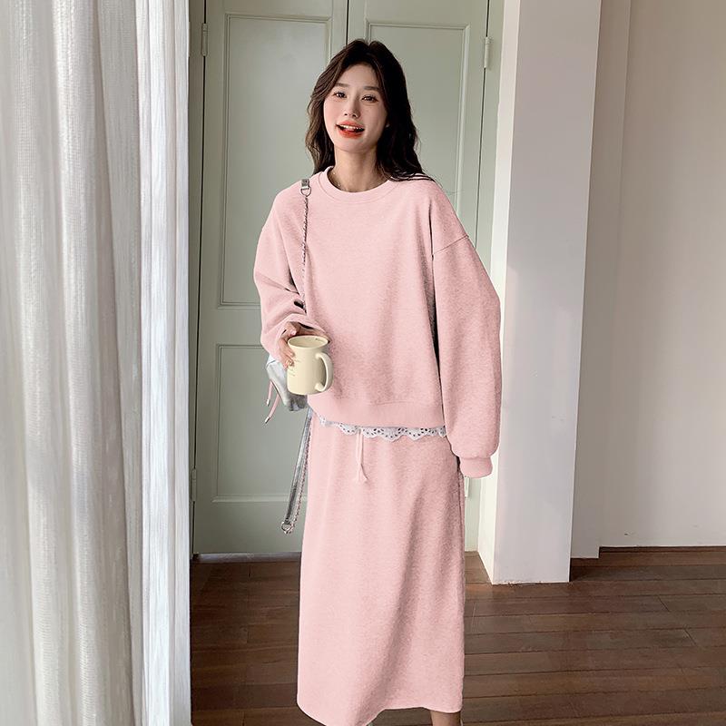 装女装休闲年春款新款套减裙龄百搭B199FN26舒适提升品秋质套装卫