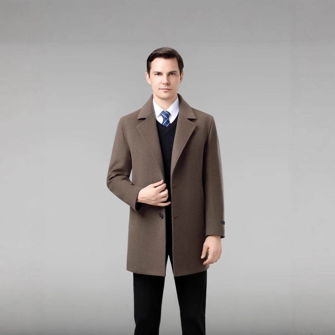 双面8611-PL绒大衣羊中长款加厚绒保暖羽内胆外套男高端休闲羊毛,男装,毛呢大衣,淘宝优惠券,粉丝福利购,淘宝优惠卷