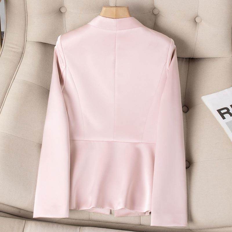 YKZ6113粉修身袖小西装外套女职业长简约休闲尚气质秋色冬季新款,女装/女士精品,职业女裤套装,淘宝优惠券,粉丝福利购,淘宝优惠卷