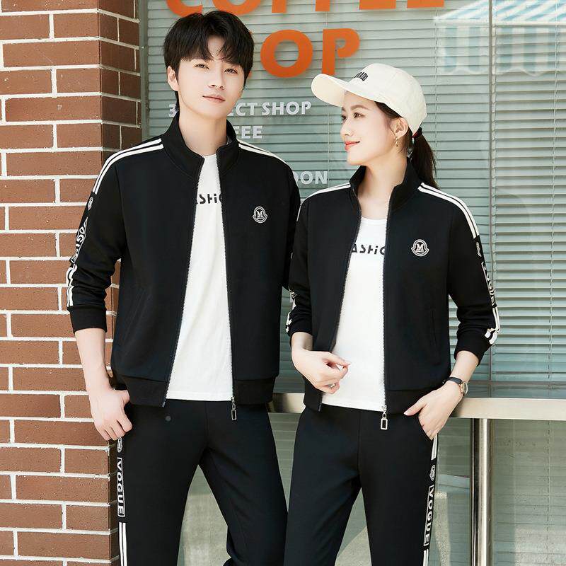 品新季正套装女春秋款7219051时尚休闲卫衣男士跑步情侣三件套