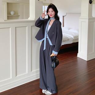 减龄百休搭舒B157FN90适闲飘领撞色 春秋装 套带装 套女两件套年新款