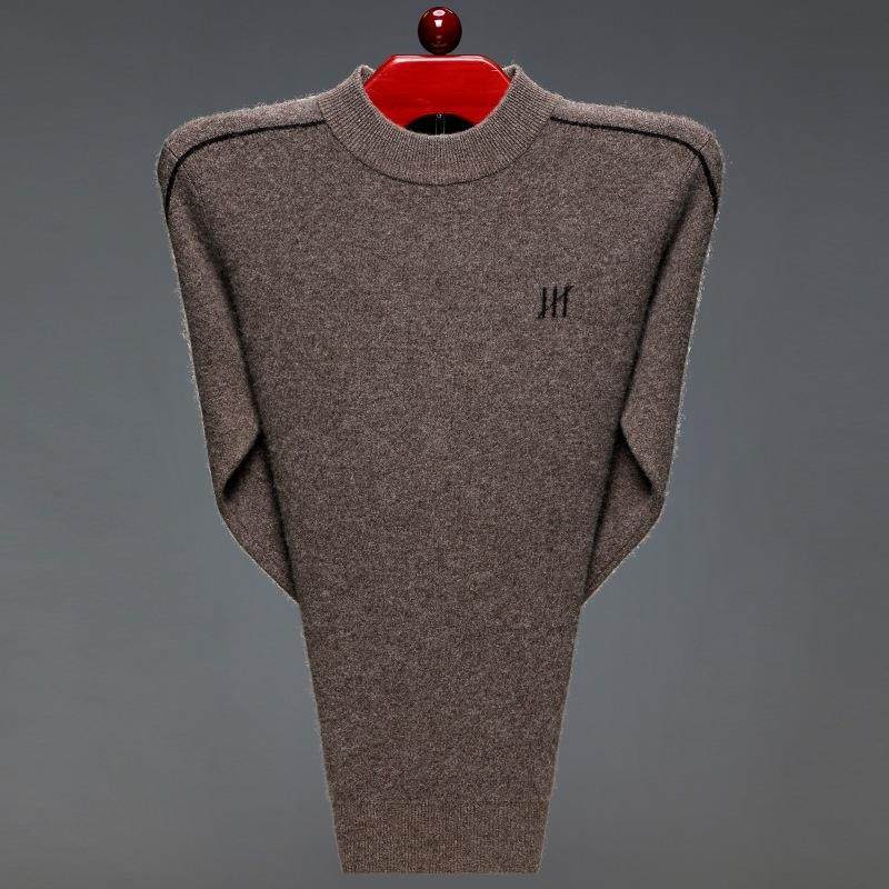 领冬季中年男士羊绒衫商务款闲时尚圆休加厚套头针9380-BN织羊绒,男装,羊绒套衫,淘宝优惠券,粉丝福利购,淘宝优惠卷