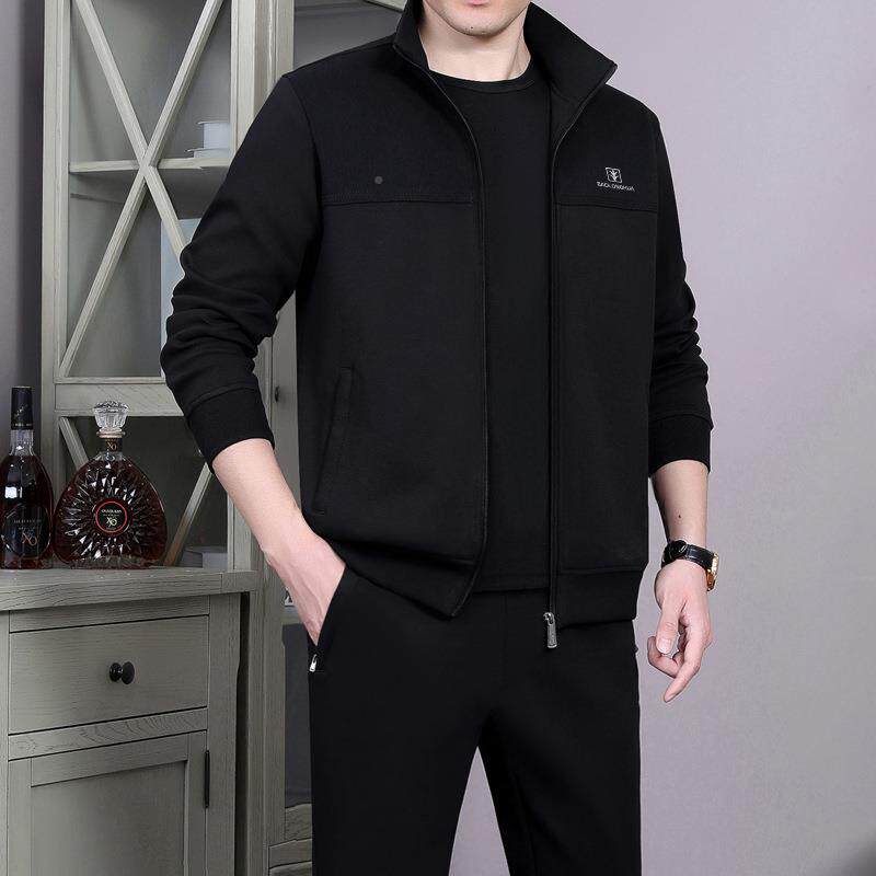 运套装男士春秋季码爸爸装大三件套中休老67996267年运动服健身动