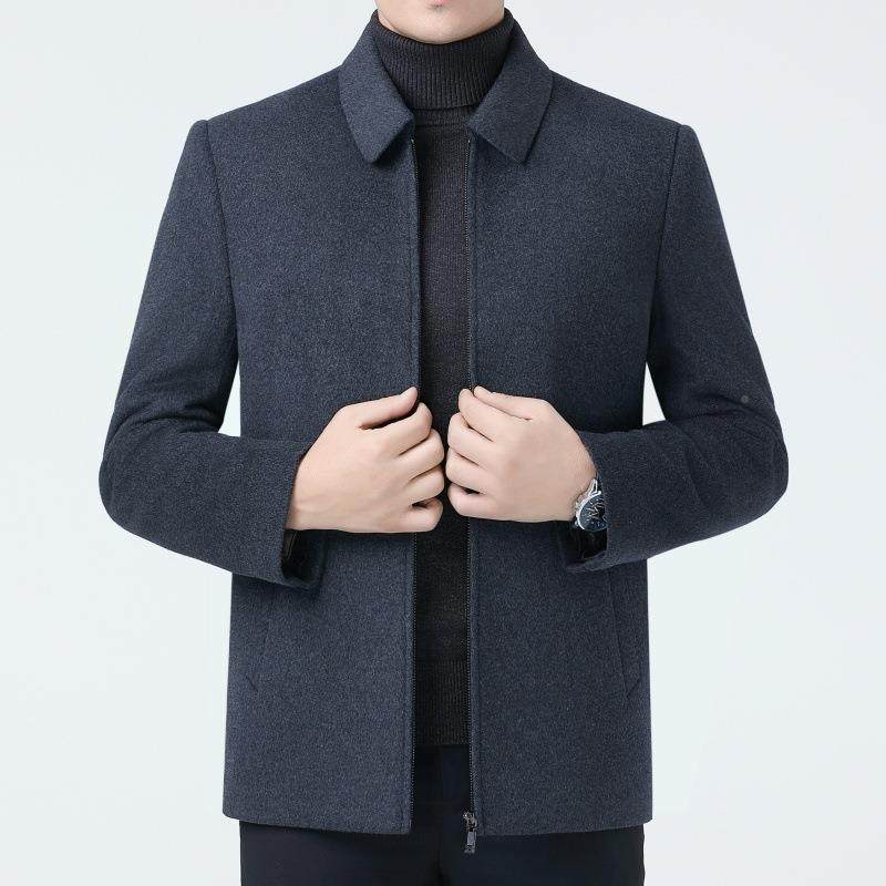 男士羊绒翻领8506衣中年商务休闲干部胆装大季加厚鸭绒内羊毛呢冬,男装,毛呢大衣,淘宝优惠券,粉丝福利购,淘宝优惠卷