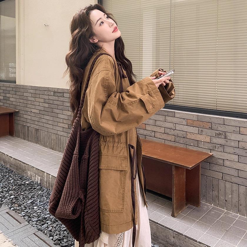 韩系宽松显瘦松弛感D037-991休闲套女长秋季年外新款中款爆工装夹