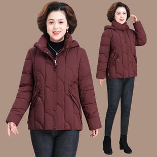 洋气妈妈冬羽年绒冬棉服加绒加厚棉袄新款 8809 中老女秋棉衣 装