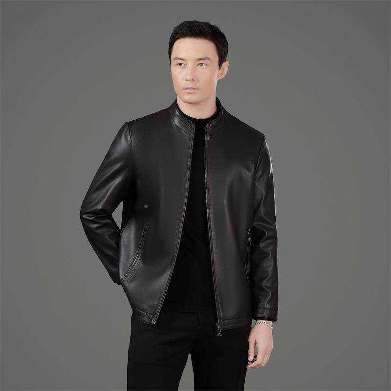新秋季款年宁皮衣男中爸爸装立领皮夹克休闲绵海羊皮2586-KJ舒适,男装,皮衣,淘宝优惠券,粉丝福利购,淘宝优惠卷